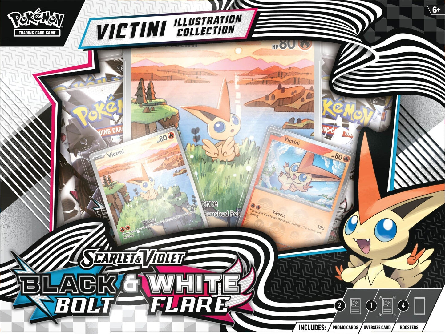 Victini Illustration Collection - Black Bolt &amp; White Flare (INGLÉS)